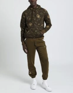 PUMA Brand Love Metallic AOP Hoodie FL Military Green Men‘s Hooded Sweatshirt -VibeWear Store 10020202lo 14 r