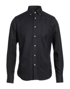 ROBERT FRIEDMAN Dark Purple Men‘s Solid Color Shirt