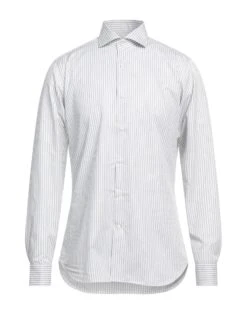 GUGLIELMINOTTI Steel Grey Men‘s Striped Shirt