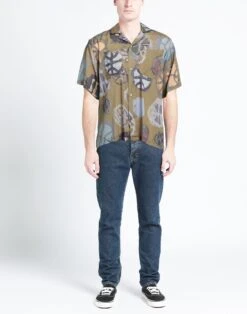 LES DEUX Military Green Men‘s Patterned Shirt 5 LES DEUX Military Green Men‘s Patterned Shirt -VibeWear Store 10062167jh 14 r