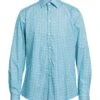 GIAMPAOLO Turquoise Men‘s Patterned Shirt -VibeWear Store 10064611bq 14 f