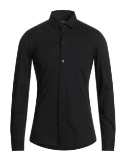 NERO GIARDINI Black Men‘s Solid Color Shirt