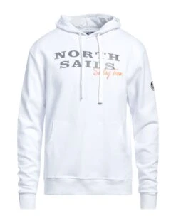 NORTH SAILS White Men‘s Hooded Sweatshirt