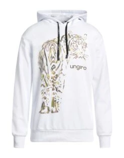 UNGARO White Men‘s Hooded Sweatshirt