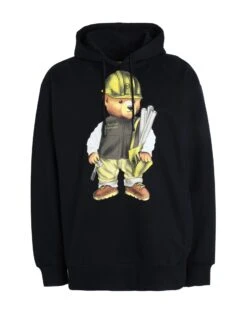 MARKET WORKSHOP BEAR HOODIE Navy Blue Men‘s Hooded Sweatshirt