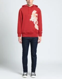 NEIL BARRETT Red Men‘s Sweatshirt -VibeWear Store 10110335vb 14 r
