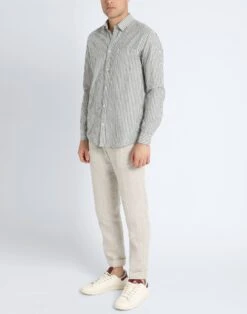 MINIMUM Navy Blue Men‘s Striped Shirt -VibeWear Store 10177360ag 14 r