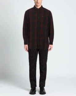LEE Burgundy Men‘s Checked Shirt -VibeWear Store 10206544ue 14 r