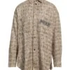 FAITH CONNEXION Beige Men‘s Patterned Shirt -VibeWear Store 10210243sb 14 f