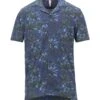 SUN 68 Blue Men‘s Patterned Shirt