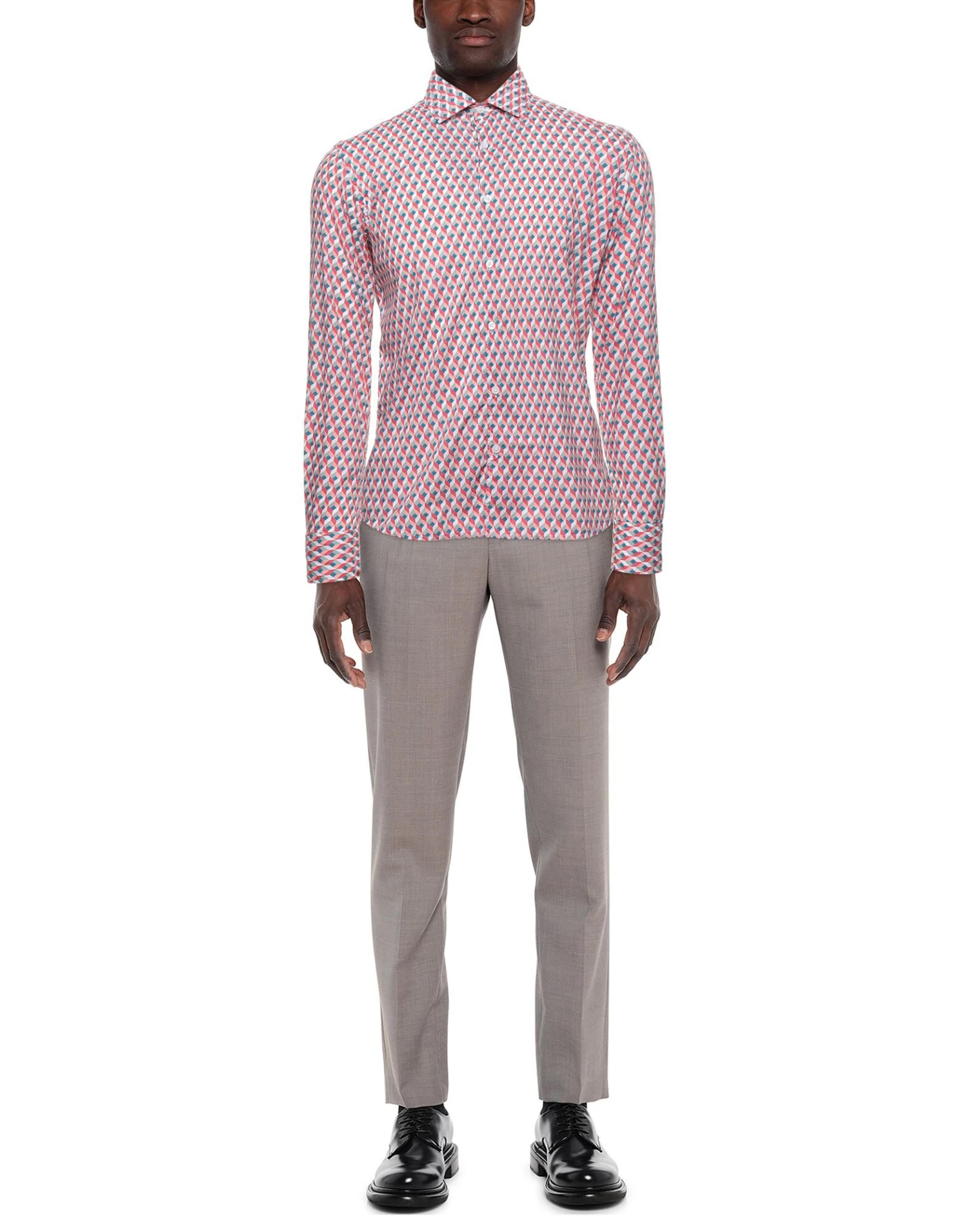 FRADI White Men‘s Patterned Shirt 4 FRADI White Men‘s Patterned Shirt - Image 2