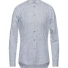 GREY DANIELE ALESSANDRINI White Men‘s Patterned Shirt -VibeWear Store 12657129ew 14 f