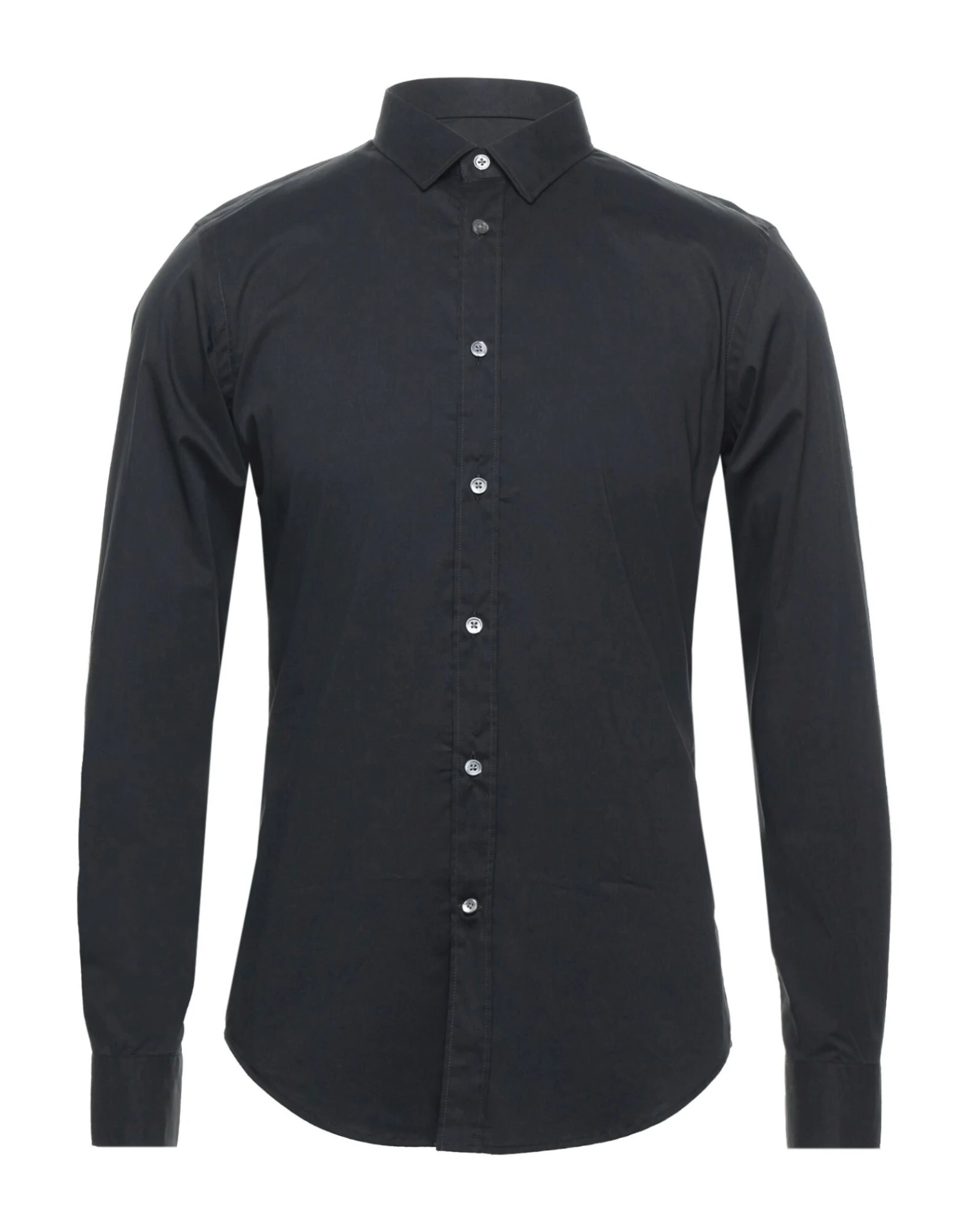 MAURO GRIFONI Black Men‘s Solid Color Shirt 3 MAURO GRIFONI Black Men‘s Solid Color Shirt