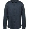 GIORGIO ARMANI Midnight Blue Men‘s Checked Shirt -VibeWear Store 12681476js 14 f