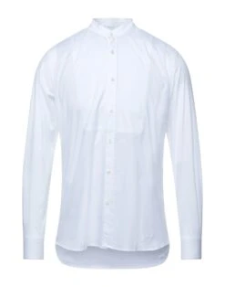 MESSAGERIE White Men‘s Solid Color Shirt