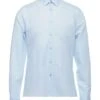 FRED MELLO Sky Blue Men‘s Linen Shirt -VibeWear Store 12690034vh 14 f