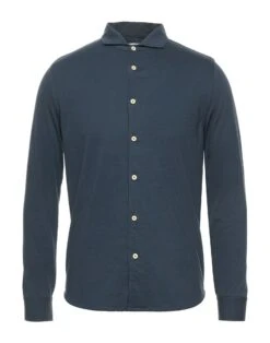 HERITAGE Slate Blue Men‘s Solid Color Shirt
