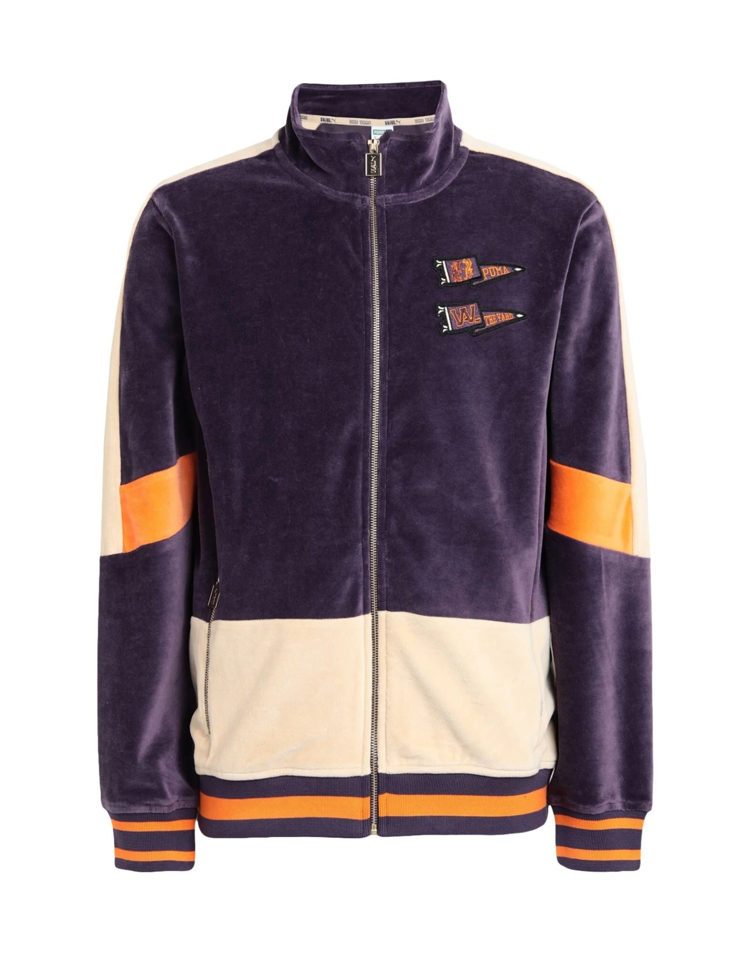 PUMA TYE VELOUR TRACK JACKET Purple Men‘s Sweatshirt 3 PUMA TYE VELOUR TRACK JACKET Purple Men‘s Sweatshirt