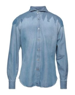 BOLZONELLA 1934 Blue Men‘s Denim Shirt