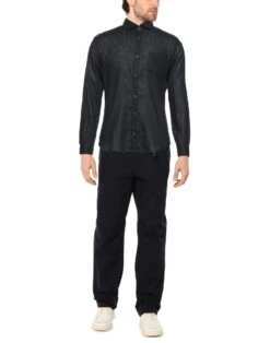 BOMBOOGIE Black Men‘s Linen Shirt -VibeWear Store 12780381qq 14 r
