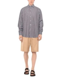 ALESSANDRO GHERARDI Sky Blue Men‘s Checked Shirt -VibeWear Store 12782682gg 14 r