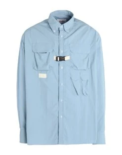 LC23 LONG SLEEVE NYLON SHIRT Slate Blue Men‘s