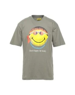 MARKET SMILEY DON'T HAPPY, BE WORRY T-SHIRT Military Green Men‘s T-shirt