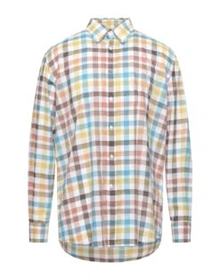 HARMONT&BLAINE Brown Men‘s Checked Shirt
