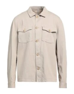 HARMONT&BLAINE Beige Men‘s Solid Color Shirt