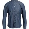 BAGUTTA Blue Men‘s Denim Shirt -VibeWear Store 12941085ao 14 f