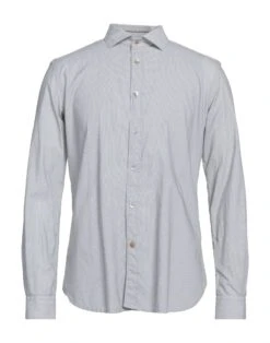 ALLEY DOCKS 963 Light Grey Men‘s Patterned Shirt