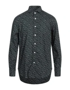 DOPPIAA Black Men‘s Patterned Shirt