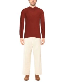 VNECK Rust Men‘s Sweater -VibeWear Store 14200466hf 14 r