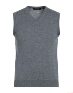 ALPHA STUDIO Grey Men‘s Sleeveless Sweater