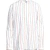 SAMSØE Φ SAMSØE White Men‘s Striped Shirt