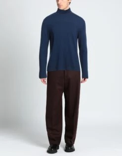 MASSIMO ALBA Navy Blue Men‘s Turtleneck -VibeWear Store 14347581bp 14 r