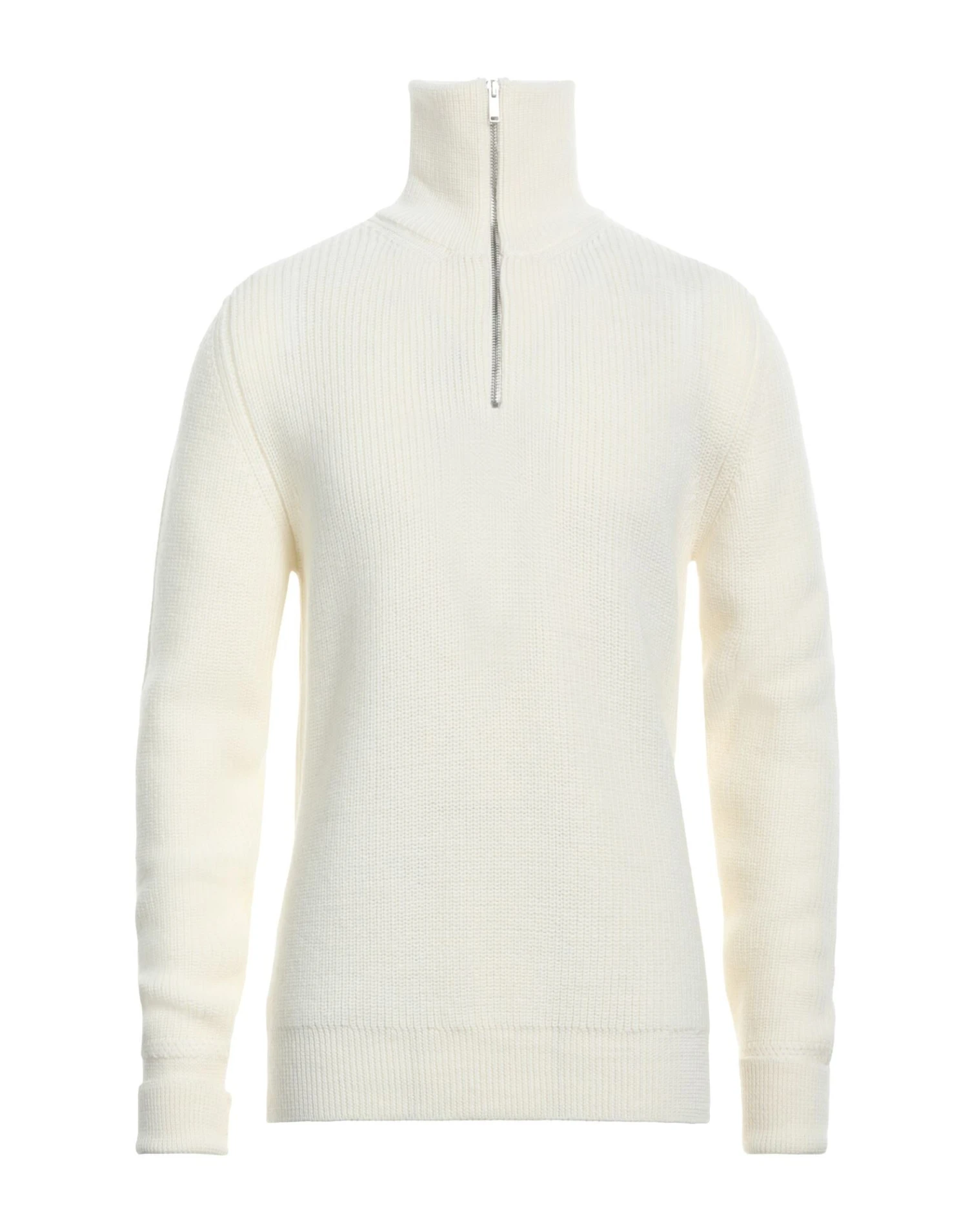 DANIELE FIESOLI Ivory Men‘s Sweater With Zip 3 DANIELE FIESOLI Ivory Men‘s Sweater With Zip