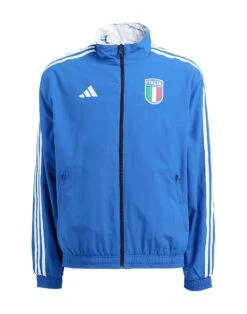 ADIDAS ITALY 2023 ANTHEM JACKET Bright Blue Men‘s Jacket