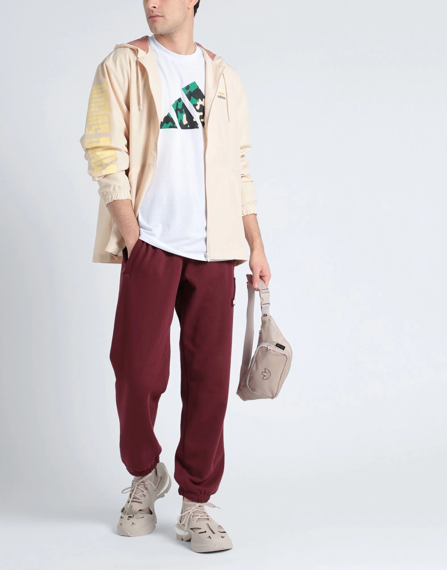 ADIDAS ORIGINALS Graphics Planet Windbreaker Cream Men‘s Jacket 4 ADIDAS ORIGINALS Graphics Planet Windbreaker Cream Men‘s Jacket - Image 2