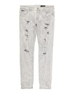 DOLCE & GABBANA Light Grey Men‘s Denim Pants