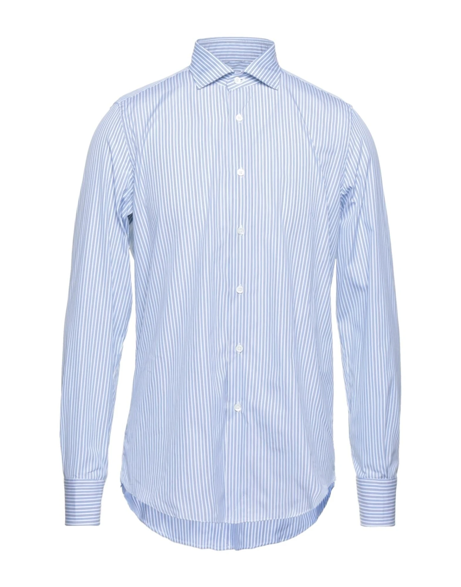 DRUMOHR Sky Blue Men‘s Striped Shirt 3 DRUMOHR Sky Blue Men‘s Striped Shirt