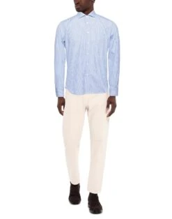 DRUMOHR Sky Blue Men‘s Striped Shirt 5 DRUMOHR Sky Blue Men‘s Striped Shirt -VibeWear Store 38781250tw 14 r