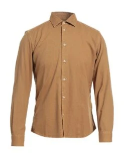 ALTEA Camel Men‘s Solid Color Shirt