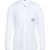 Paul&Shark PAUL & SHARK White Men‘s Solid Color Shirt -VibeWear Store 38978206jv 14 f