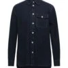 WOOD WOOD Midnight Blue Men‘s Solid Color Shirt