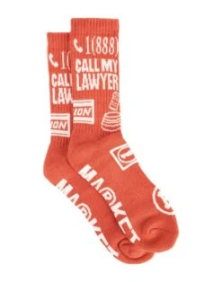 MARKET CALL MY LAWYER SOCKS Orange Men‘s