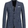 GREY DANIELE ALESSANDRINI Slate Blue Men‘s Blazer -VibeWear Store 49830976hb 14 f