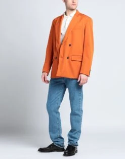 VALENTINO GARAVANI Orange Men‘s Blazer -VibeWear Store 49853791nq 14 e