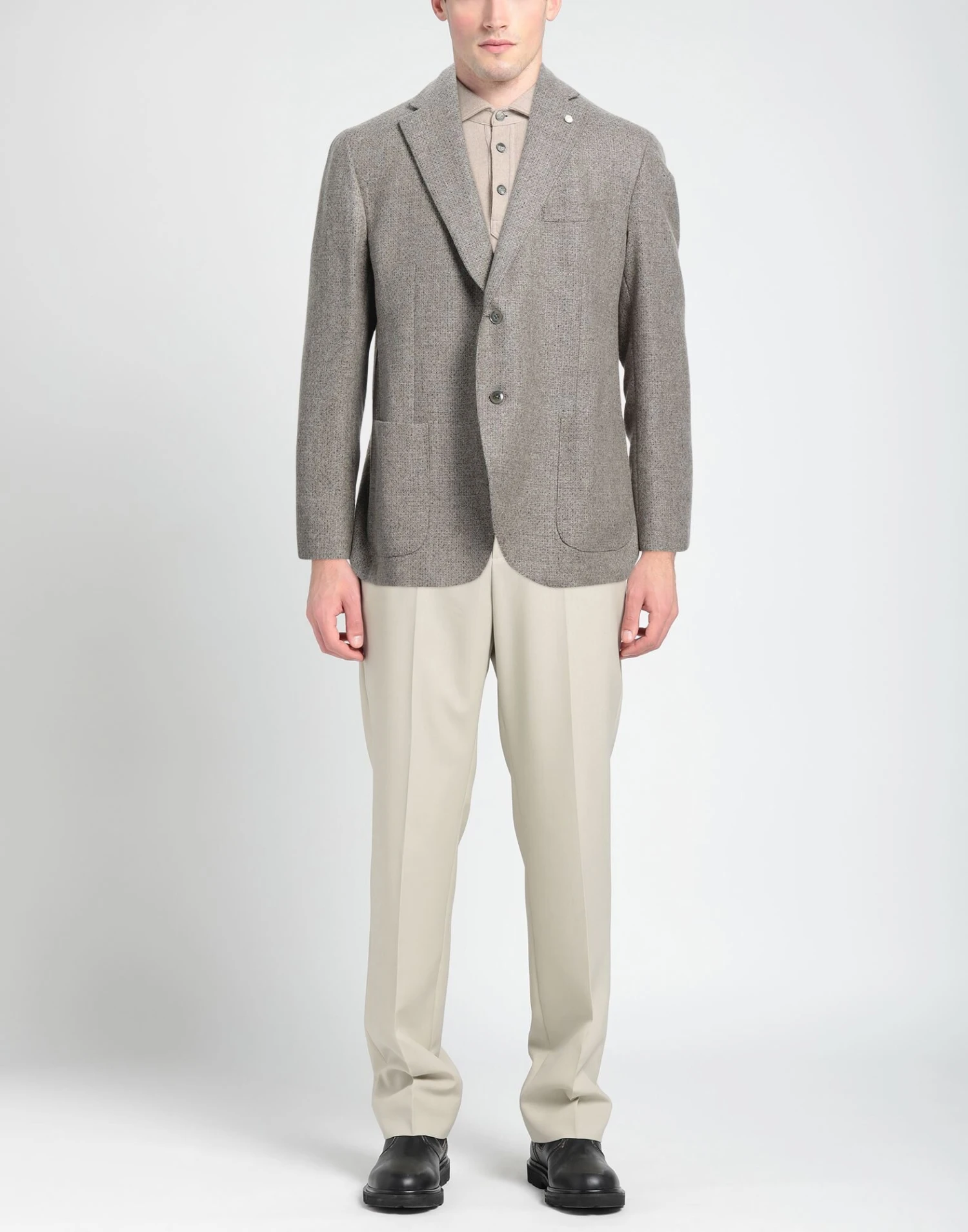 LUIGI BIANCHI Mantova Khaki Men‘s Blazer 4 LUIGI BIANCHI Mantova Khaki Men‘s Blazer - Image 2